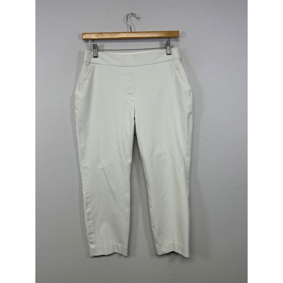 SPANX Pants - Professional Spanx Womens Medium White Stretch Twill Ankle Pull On Shaping Pants